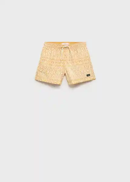 Short Bañador Genobb Mostaza Talla 69 Niños Mango