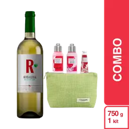 Combo Rosaleda Vino Blanco Sauvignon + Kit Rosa Para Mamá
