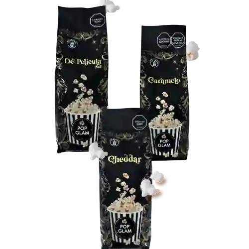 Pack Crispetas Sal, Cheddar Caramelo