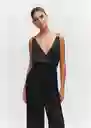 Enterizo Mono Black Negro Talla M Mujer Mango