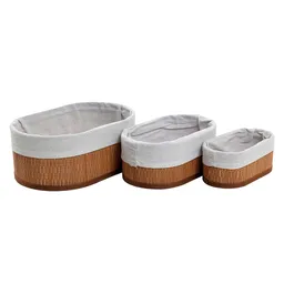 Krea Canasto Organizador Oval Natural Cotidiana