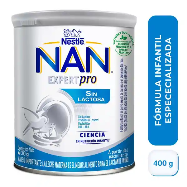 Fórmula infantil NAN Expert Pro Sin Lactosa x 400g