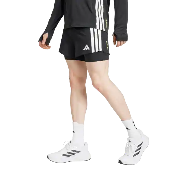 Adidas Pantaloneta Adizero 2I1 M Correr Hombre Negro Talla XL