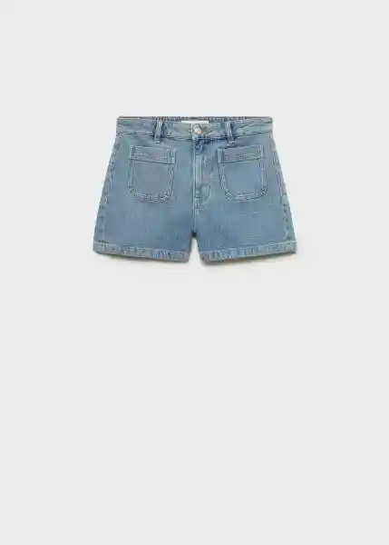 Short Clea Tejano Medio Talla 40 Mujer Mango