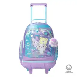 Morral Con Ruedas Niña Friends Mediano Morado