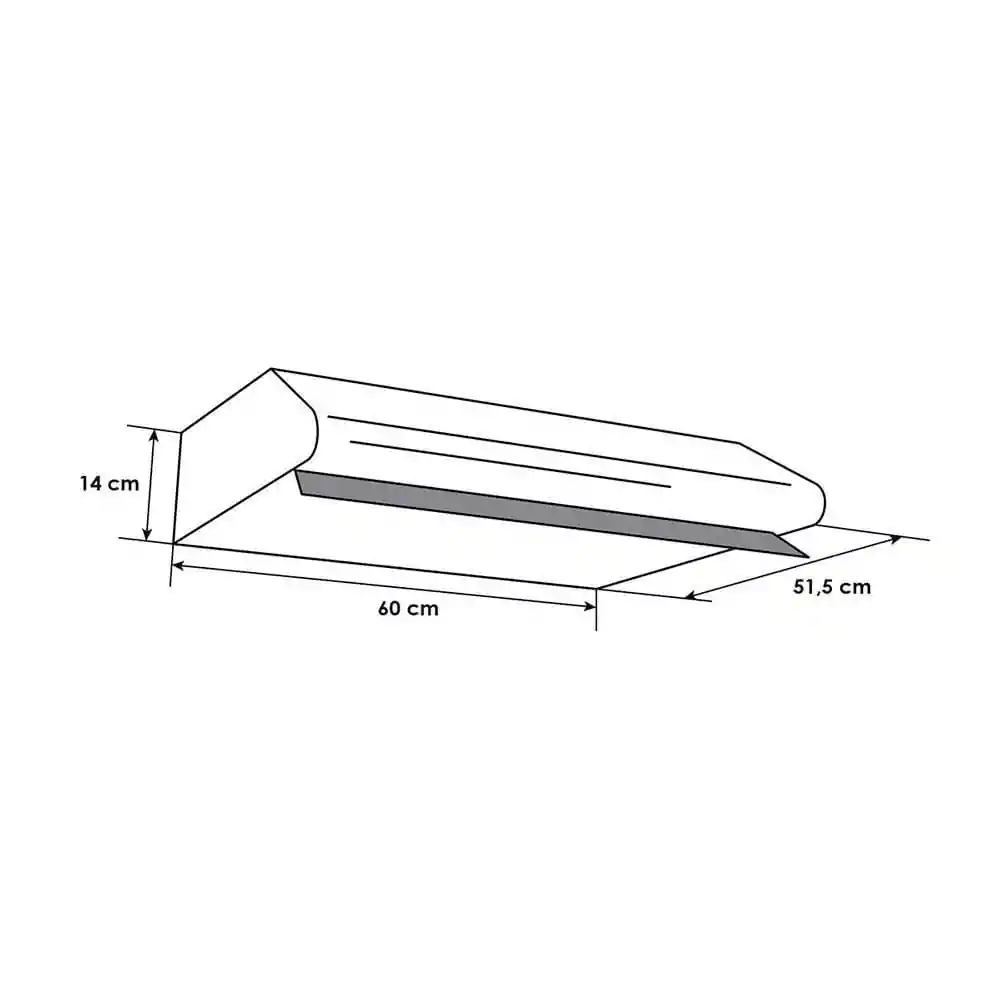 Abba Campana Curva Inox-60Cm 1 Und