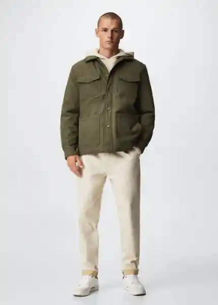 Chaqueta Kobe Khaki Talla S Hombre Mango