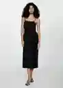 Vestido Fortuny7 Negro Talla S Mujer Mango