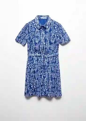 Vestido Tropez Azul Talla M Mujer Mango