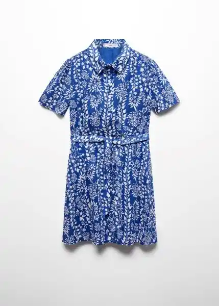 Vestido Tropez Azul Talla M Mujer Mango