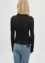 Blusa Lor Negro Talla L Mujer Mango