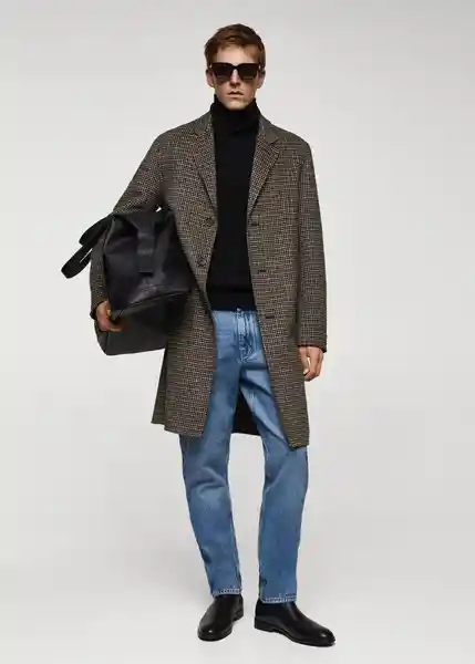 Abrigo York Marrón Talla XL Hombre Mango