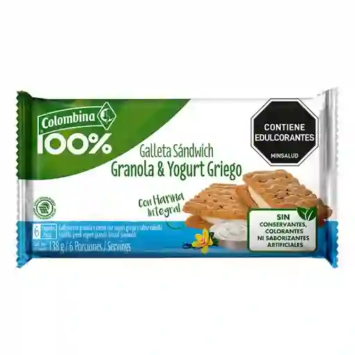 Colombina 100% Sándwich Yogurt Griego