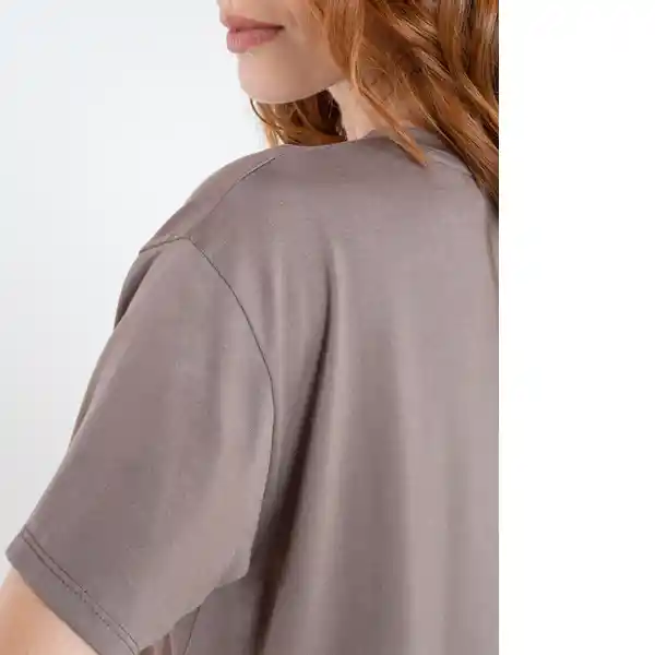  Camiseta Mujer Gris Nogal Oscuro Talla M 402E025 Naf-Naf 