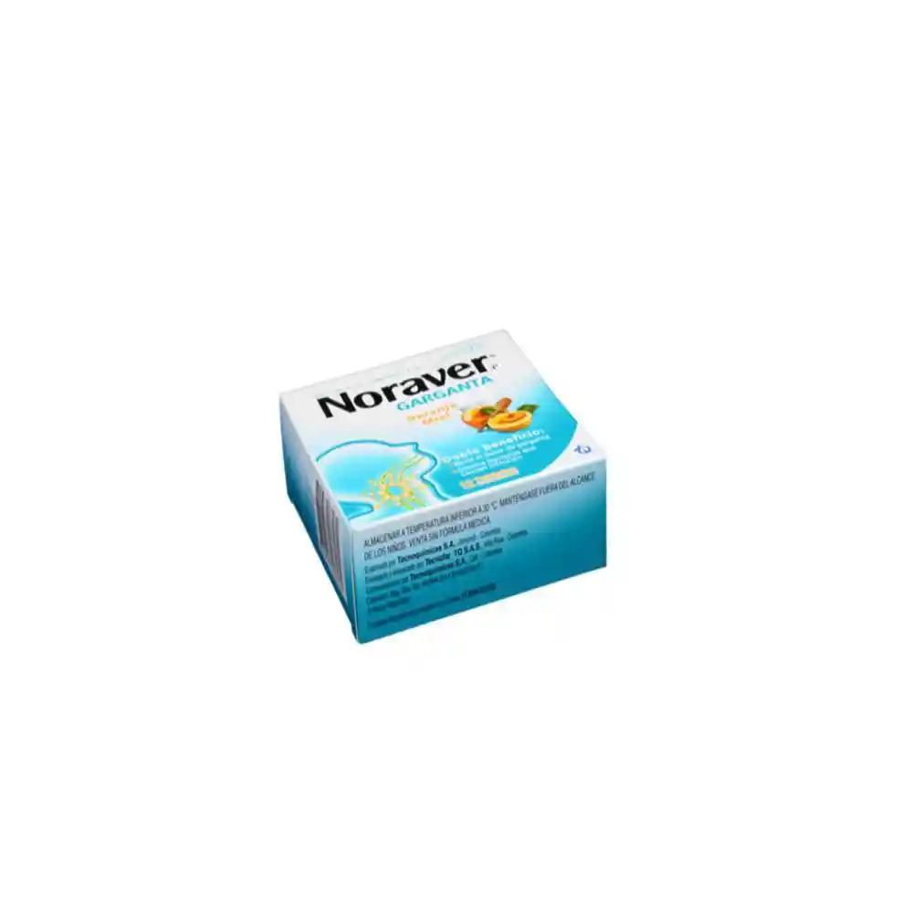 Noraver Garganta Antiséptico (10 mg/1.4 mg) Tabletas Naranja Miel