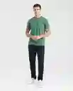 Camiseta Cuello Masculino Verde Mirto Oscuro Talla L Chevignon