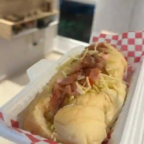 Perro Gratinado con Tocineta