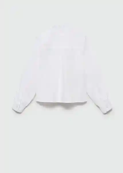 Camisa Candela Blanco Talla 06 Niñas Mango