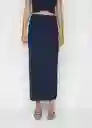 Falda Obie-W Navy Talla XL Mujer Mango