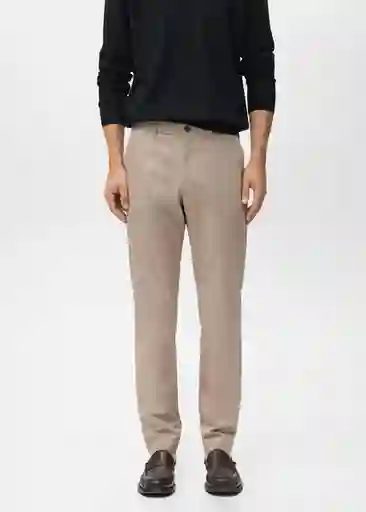 Pantalón Dublino Beige Talla 44 Hombre Mango