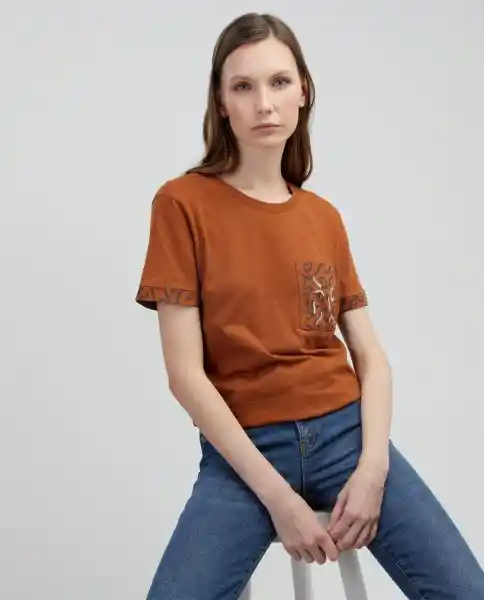 Camiseta Naranja Comadreja Oscuro Talla S 901E009 Esprit