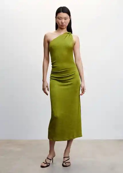 Vestido Kalet Verde Talla 24 Mujer Mango