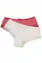 Lili Pink Pack Panty Hípster Blanco Terracota Talla S Ref.Ib401