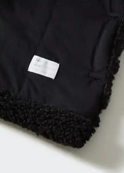 Abrigo Roat Negro Talla 06 Niñas Mango