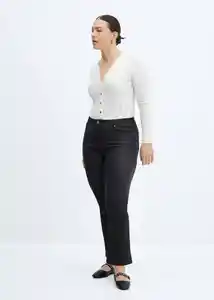 Jean Sienna Negro Talla 48 Mujer Mango