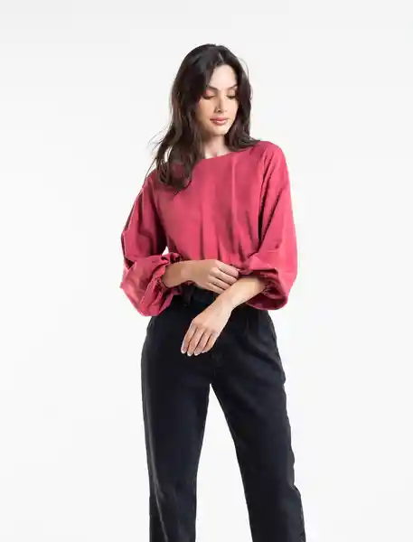  Camisa Qual Rosa Rubor Oscuro Talla L Naf-Naf 