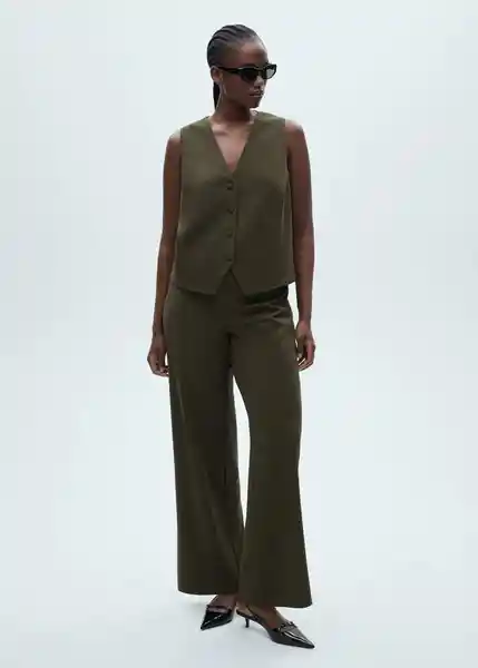 Chaleco Avaya Khaki Talla L Mujer Mango