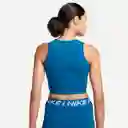 Nike Polera W Crop Tank Grx Azul Para Mujer Talla S