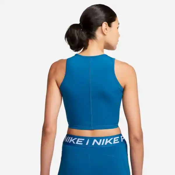 Nike Polera W Crop Tank Grx Azul Para Mujer Talla S