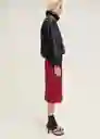 Falda Anemona Rojo Talla 38 Mujer Mango