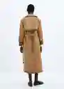 Gabardina Trench Champu Marrón Talla M Mujer Mango