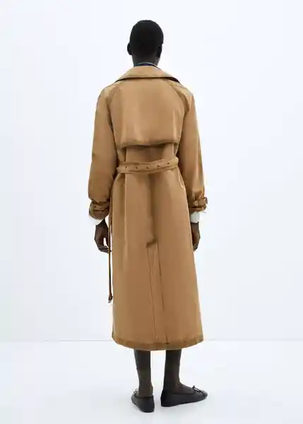 Gabardina Trench Champu Marrón Talla M Mujer Mango