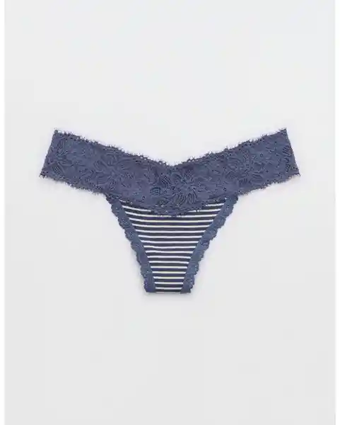 Panti Encaje Azul Talla Large Aerie American Eagle