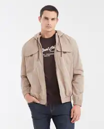 Chaqueta Windbreaker Café Ciervo Claro Talla L Chevignon