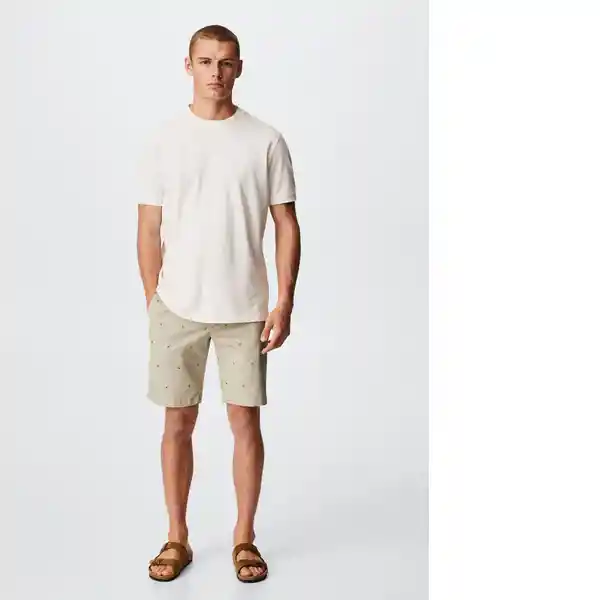 Bermudas Tinos Beige Talla 44 Hombre Mango