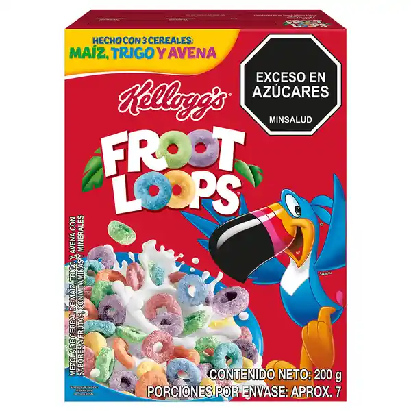 Froot Loops Cereal Mezcla Trigo Maíz Avena Frutas