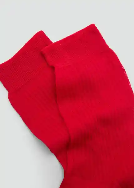 Calcetines Velo Rojo Talla 99 Mujer Mango