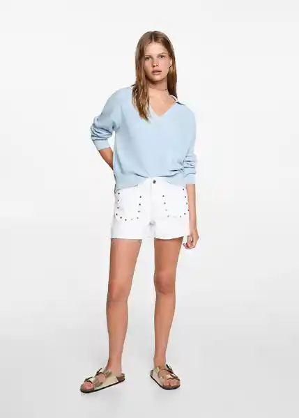 Short Tachas7 Offwhite Talla 18 Niñas Mango