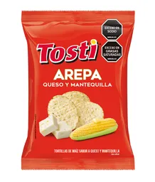 Tosti Pasabocas de Arepa Sabor a Queso y Mantequilla