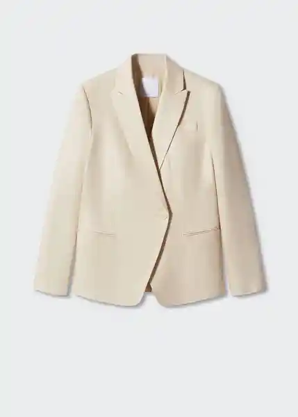 Blazer Americana Aurora Vainilla Talla XS Mujer Mango