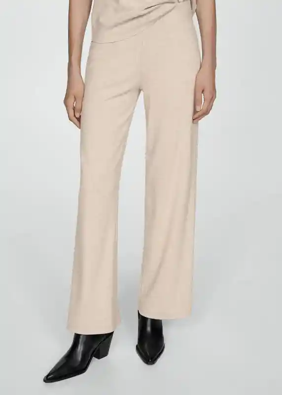 Pantalón Michigan Beige Talla Xs Mujer Mango