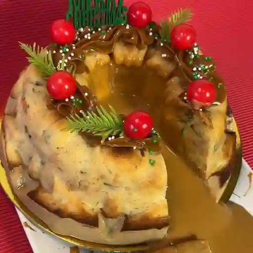 Torta de buñuelo y natilla