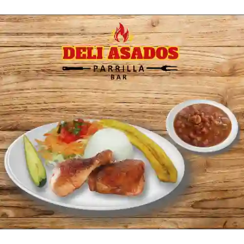 Deli Almuerzo con 1/4 de Pollo Asado