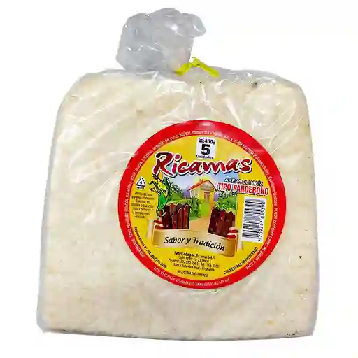 Arepa Ricamas Pandebono Con Queso 5 Unds X400 G