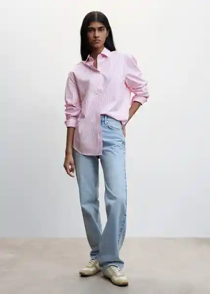 Camisa Regia Rosa Talla S Mujer Mango