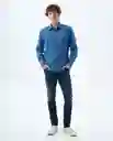 Camisa Hombre Azul Talla M 519f000 Americanino